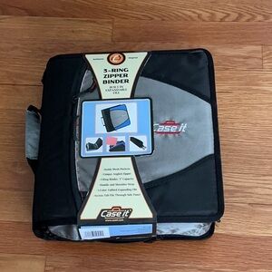 Case It 3-Ring Zipper Binder NWT